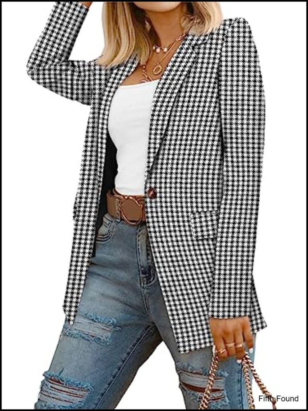 Womens Business Casual Notch Lapel One Button Blazer Fully Lined Work Jacket